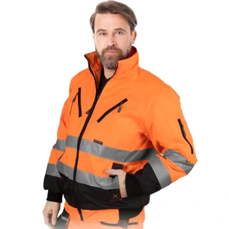 Leber&Hollman XVERT Winter reflexná zimná bunda oranžová