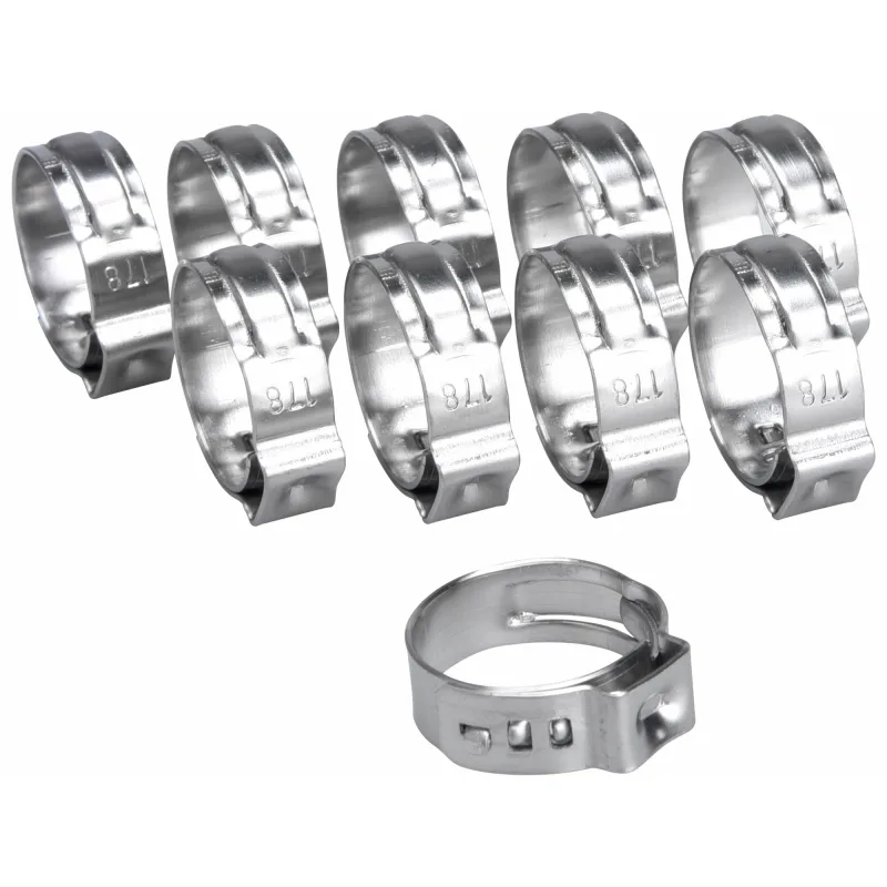 Spona na 3/8" pneumatickú hadicu, 10ks, ⌀14.6mm - 17.8mm, antikoro, EXTOL PREMIUM