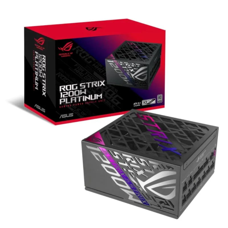 ASUS zdroj ROG STRIX 1200W, 120mm, 80Plus Platinum, černá 90YE00W0…