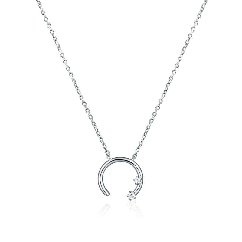 JVD Dámský stříbrný náhrdelník se zirkony SVLN0480X61BI45