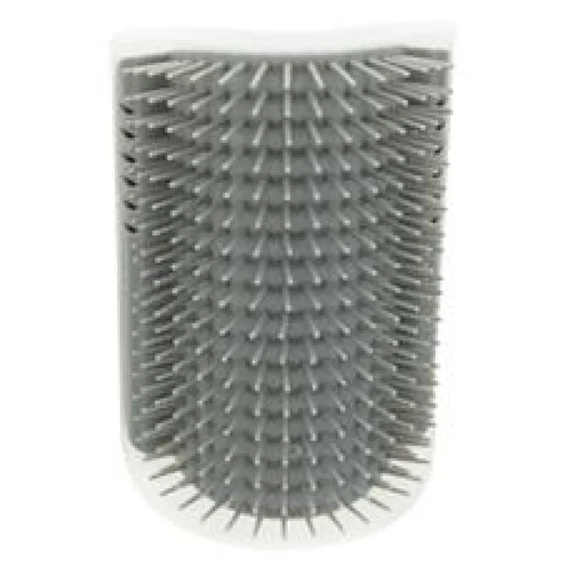 Masážní kartáč k upevnění na roh 8 x 13 cm šedý 1 ks