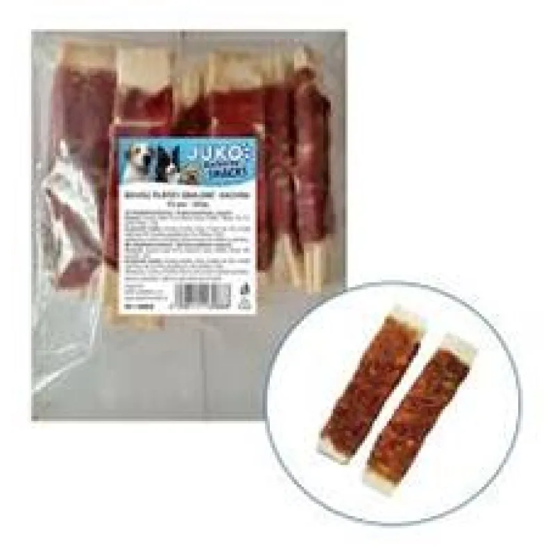 Plátky buvolí obalené kachním masem JUKO Snacks 15 cm (10 ks)