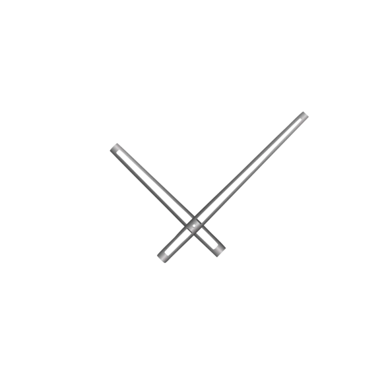 Stříbrné vyseknuté hliníkové ručičky na hodiny 168 mm | 118 mm