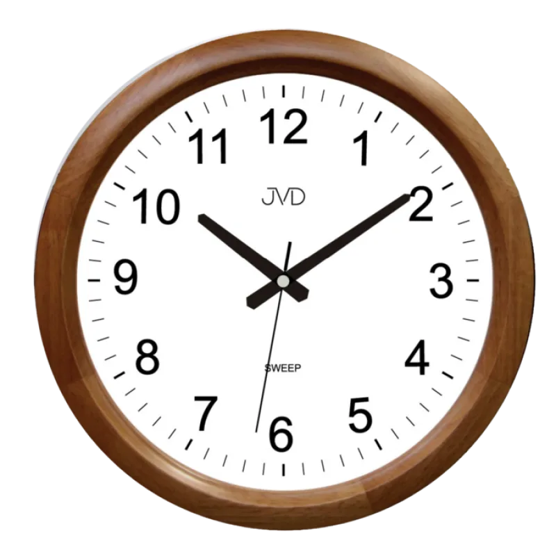 Dřevěné netickající tiché nástěnné hodiny JVD NS8017.2