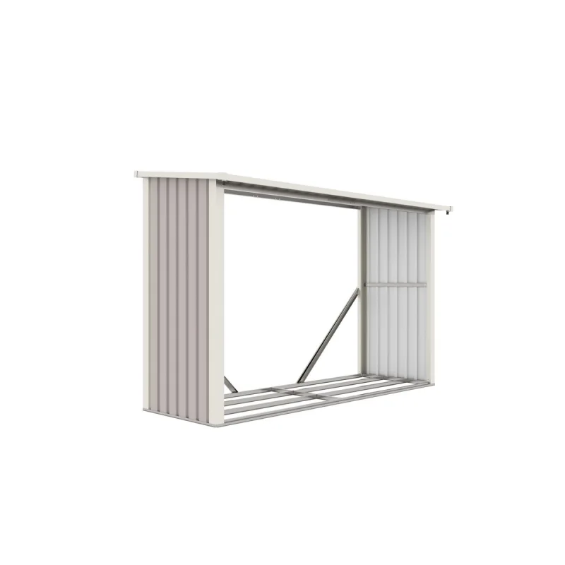 Prístrešok na drevo WOH 335x242x89 cm, šedý