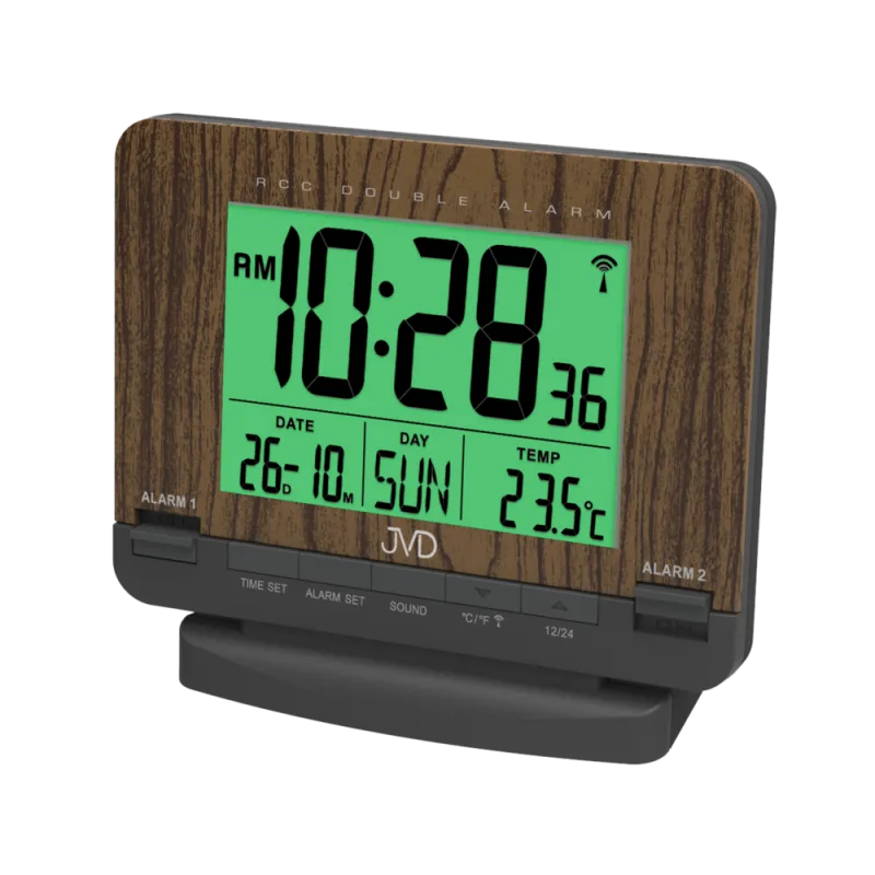 JVD Digitální rádiem řízený budík JVD černý RB9242.2