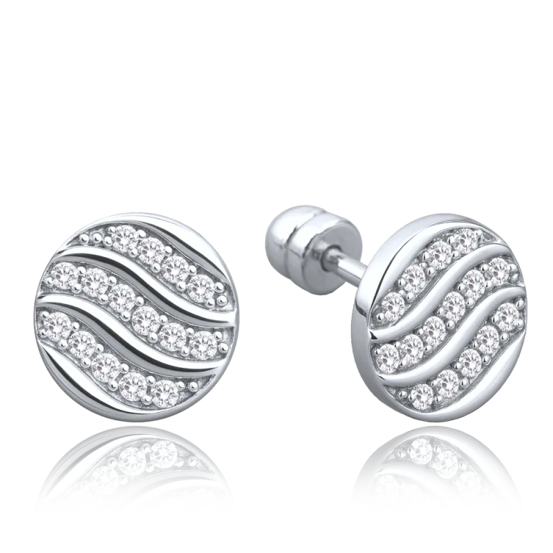 MINET Zlatý přívěsek kolečko s bílým zirkonem Au 585/1000 1,60g JMG0344WSE00