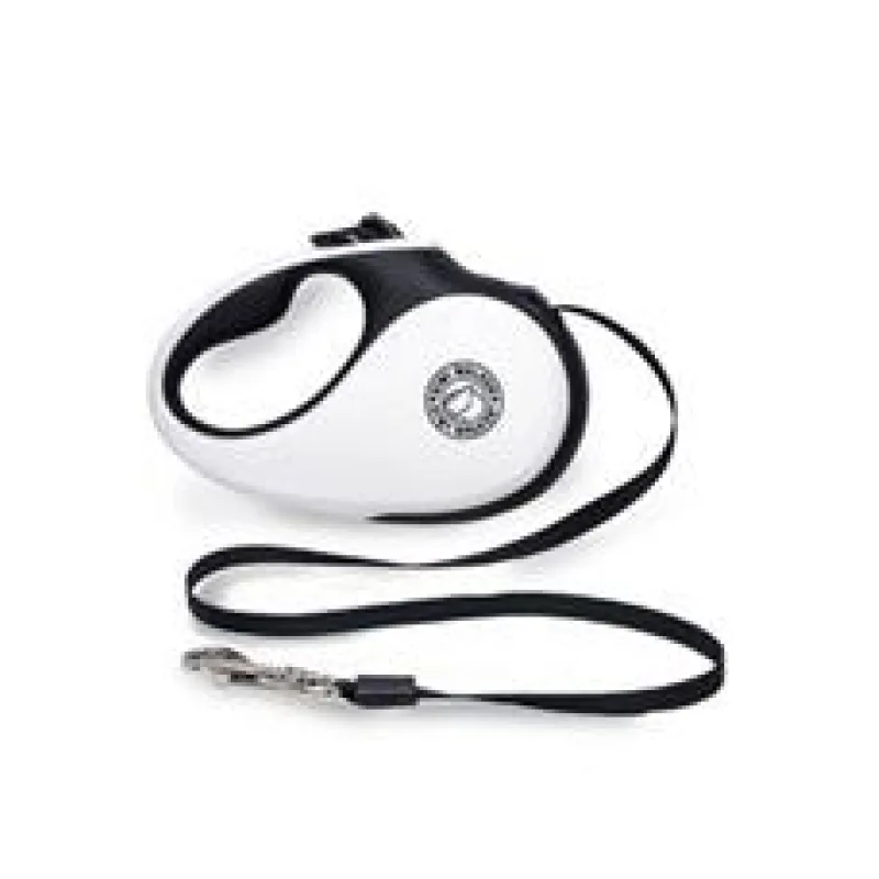 Vodítko samonavíjecí černobílá Kiwi 50kg/5m