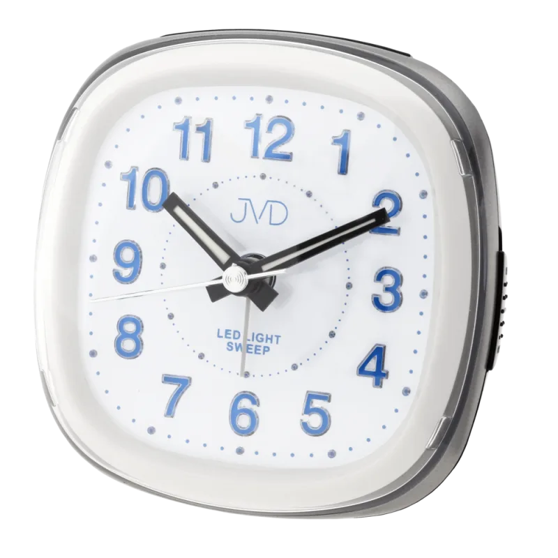JVD Ručkový netikající svítící budík JVD sweep SRP813.4 s LED osvětlením