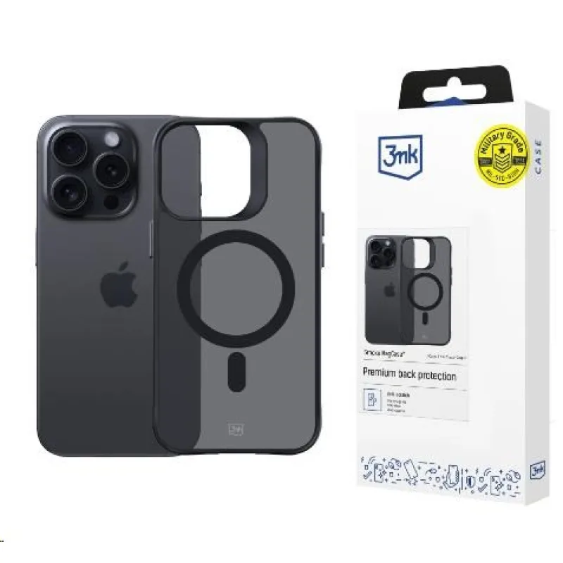 3mk ochranný kryt Smoke MagCase pro Apple iPhone 15 Pro 5903108563628