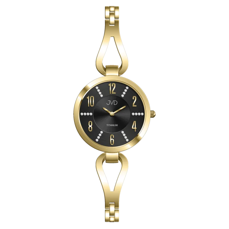 JVD Dámské designové luxusní zlacené titanové hodinky JVD J5036.2