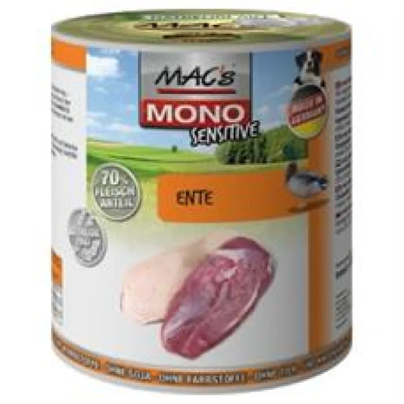Konz. MACs Dog MONO Sensitive KACHNA 400 g
