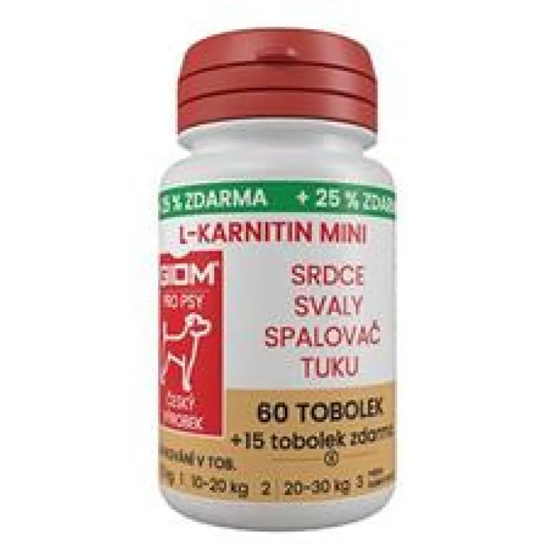Giom S pes L-karnitin Aktiv 60 MINI tbl + 25% zdarma
