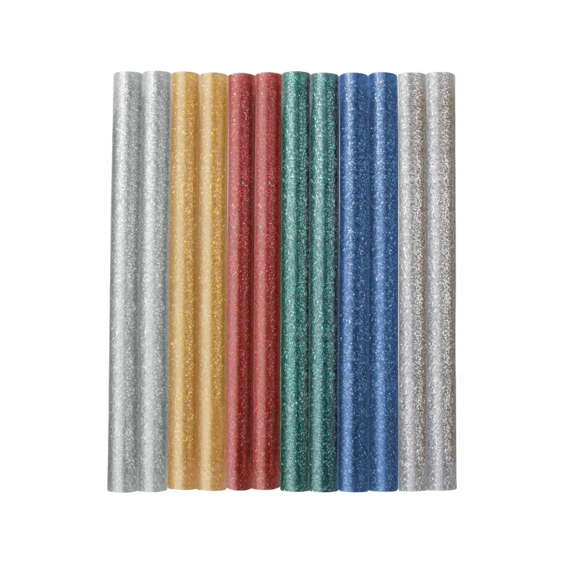 Tyčinky tavné farebné ligotavé 12ks, Ø7,2mm, dĺžka 100mm, EXTOL CRAFT