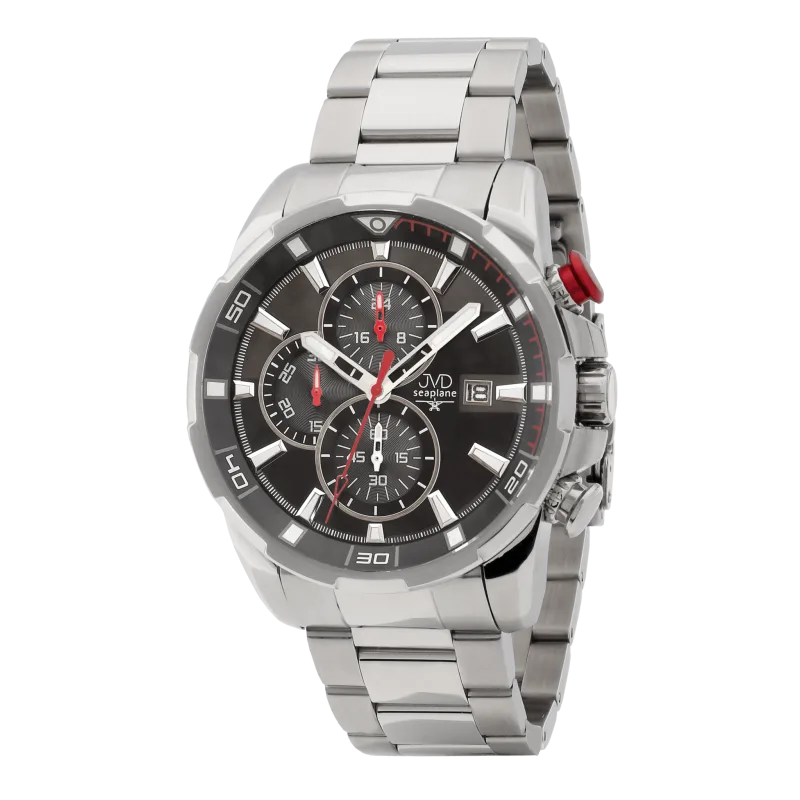 Pánské vodotěsné náramkové hodinky JVD JE1003.1 - chronograf 10ATM