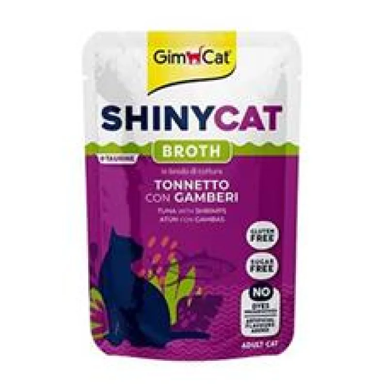 Gimcat ShinyCat kapsa tuňák s krevetami ve vývaru 70g