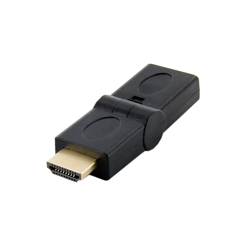 4World Adaptér HDMI M - HDMI F Zalomený Black 08750