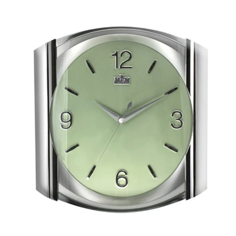 MPM Stříbrné nástěnné hodiny MPM E01.2430