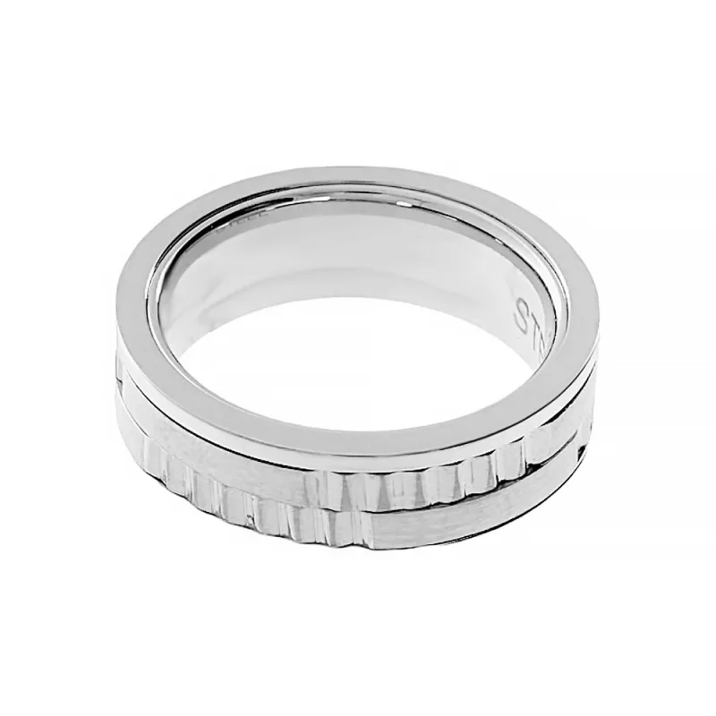 MPM Snubní ocelový nerezový prsten 6544 (velikost 69) - stříbrné barvy