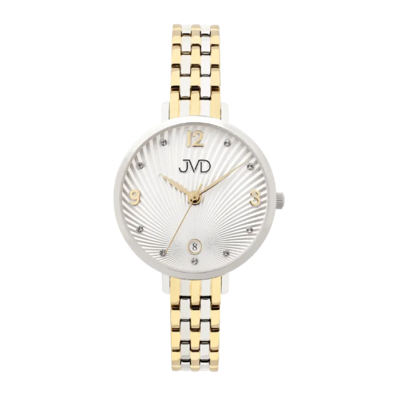 Dámské elegantní šperkové náramkové hodinky JVD J4182.2 s perleťovým číselníkem