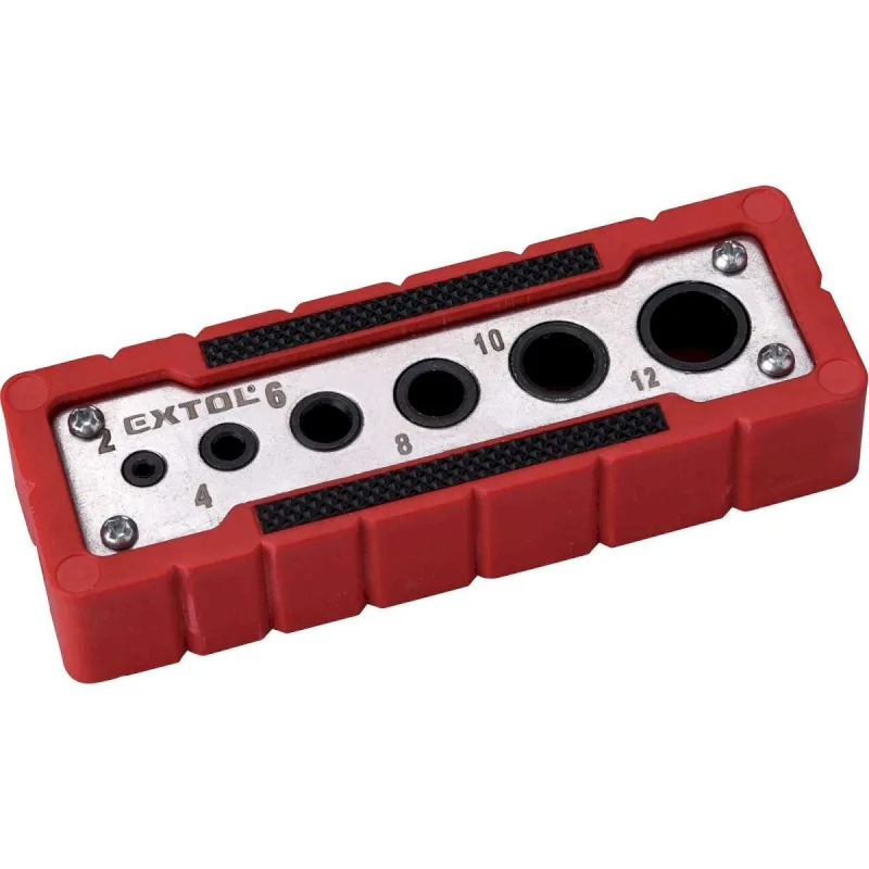 Šablóna vŕtacia, Ø2-4-6-8-10-12mm, 0°/45°, EXTOL PREMIUM