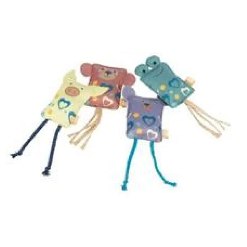 Hrací polštářek se zvířecím obličejemt, šustící, 10 cm, polyester 1 ks