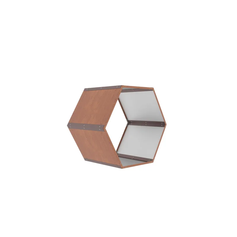 Prístrešok na drevo HEX 53x92x60 cm, hnedý