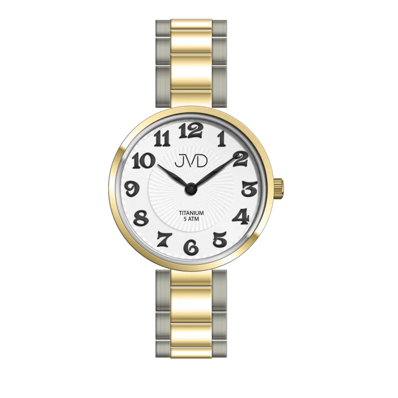 JVD Dámské titanové pozlacené náramkové hodinky JVD J5033.3