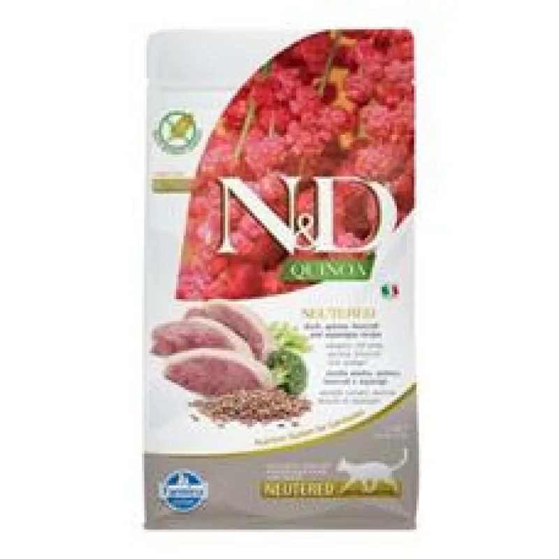 N&D Quinoa CAT Neutered Duck &Broccoli&Asparagus 1,5 kg