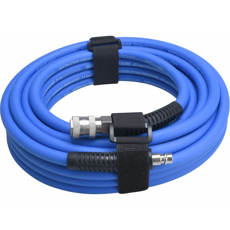 Hadica vzduchová gumená s rýchlospojkami 1/4", 10m, EXTOL PREMIUM