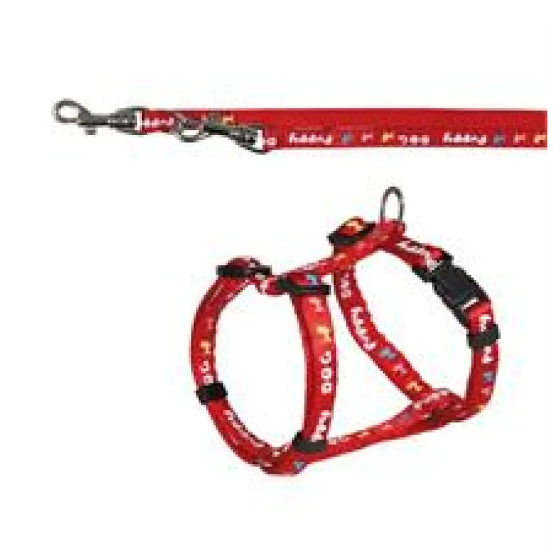 Puppy souprava postroj 23-34cm/8mm + vodítko 2,00m/8mm mátová