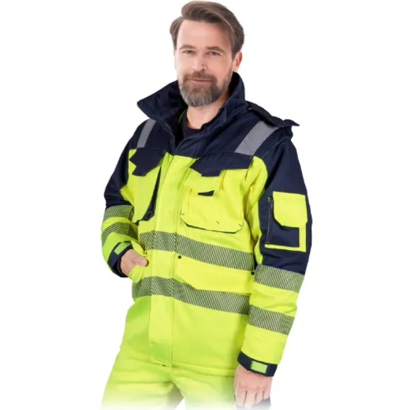 Leber&Hollman JAC WINTER reflexná zimná bunda žltá