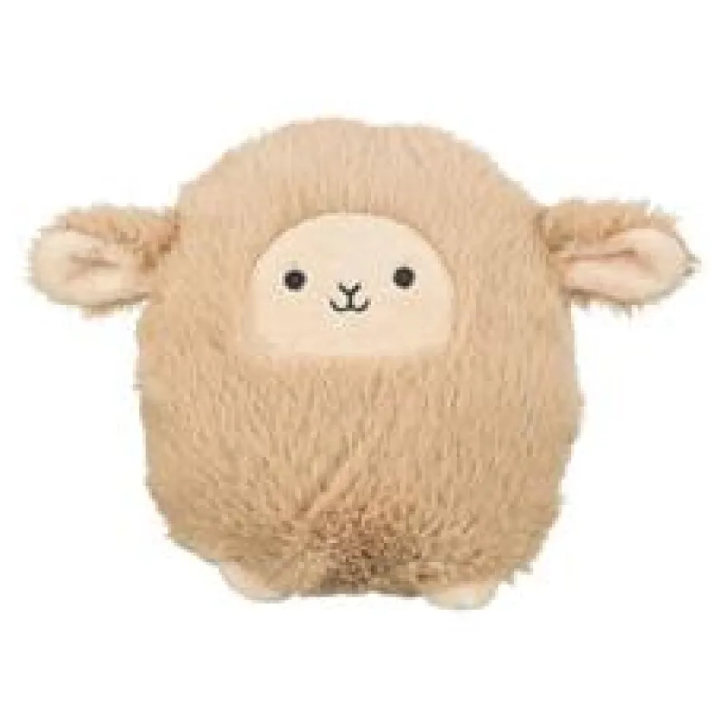 Vánoční ovečka, se zvukem, 16 cm, plyš, béžová 1 ks