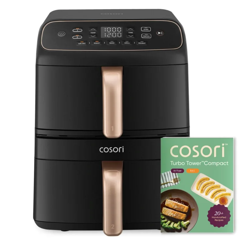 Cosori Turbo Tower Compact horkovzdušná fritéza 8, 6 L černá CAF-DC861…