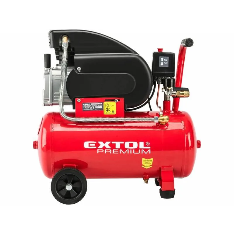 Kompresor olejový, príkon 1,5kW, nádoba 24l, max. 8bar, EXTOL PREMIUM