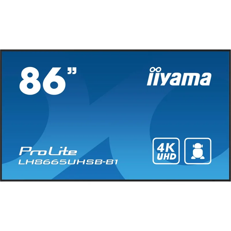 86" iiyama LH8665UHSB-B1: IPS, 4K UHD, Android, 24/ 7 LH8665UHSB-B1