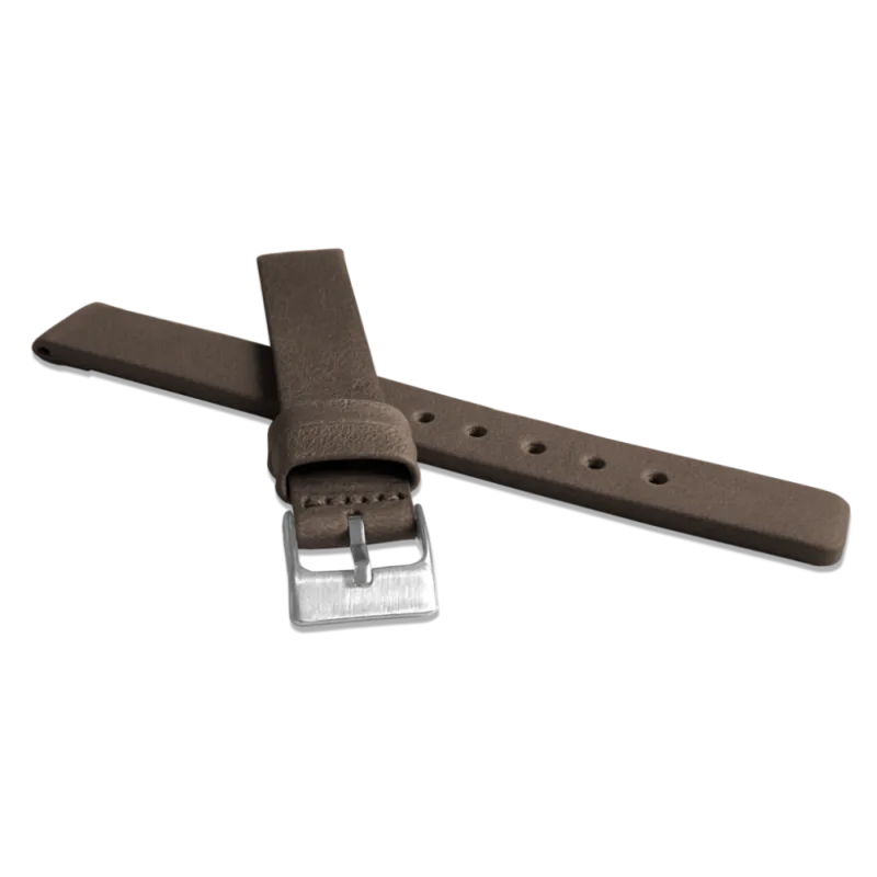 LAVVU Tmavě hnědý hladký řemínek PLAIN z luxusní kůže Top Grain - 8 LSCUC08