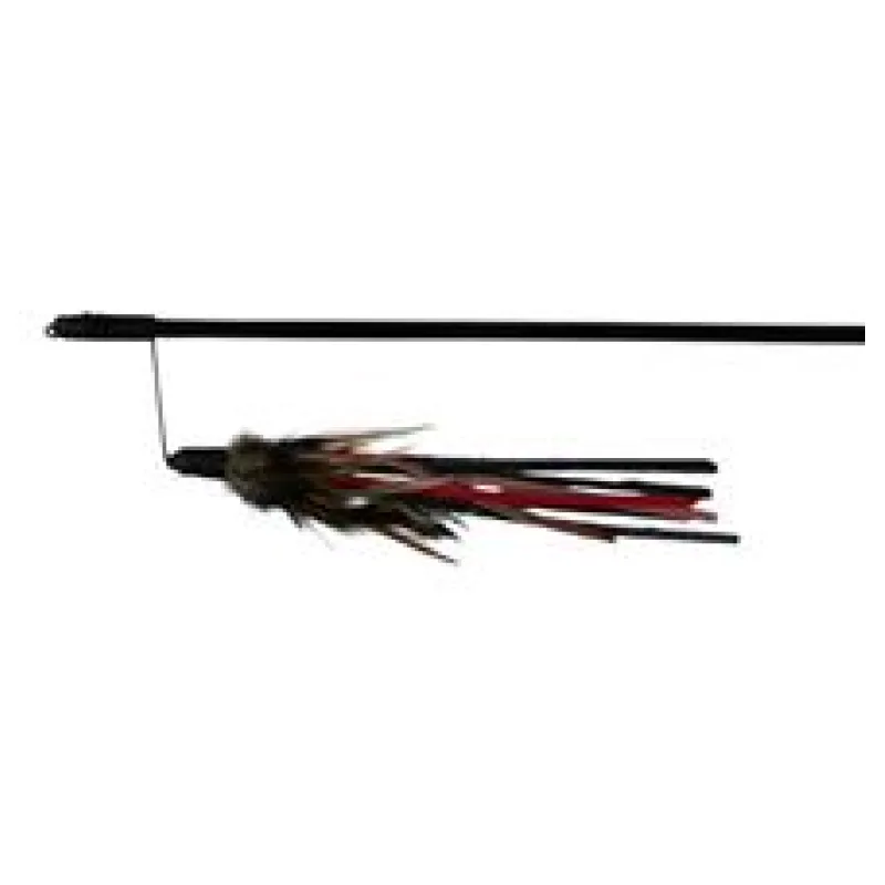 Udice s koženým střapcem a peřím 50 cm 50 cm