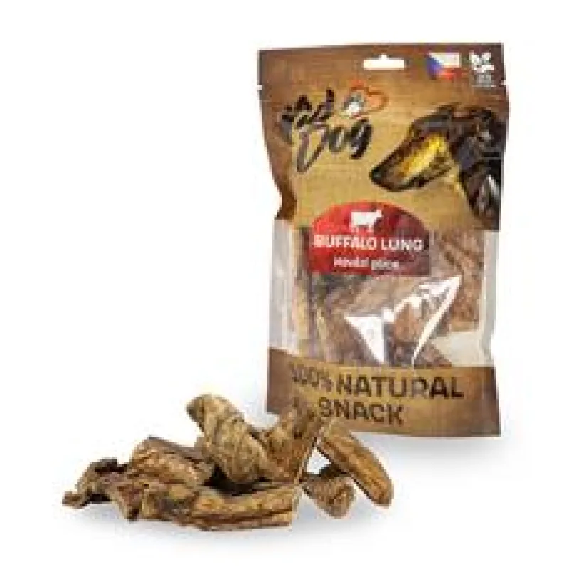 KIDDOG 100% Natural Snack, hovězí plíce 4-8 cm 80g