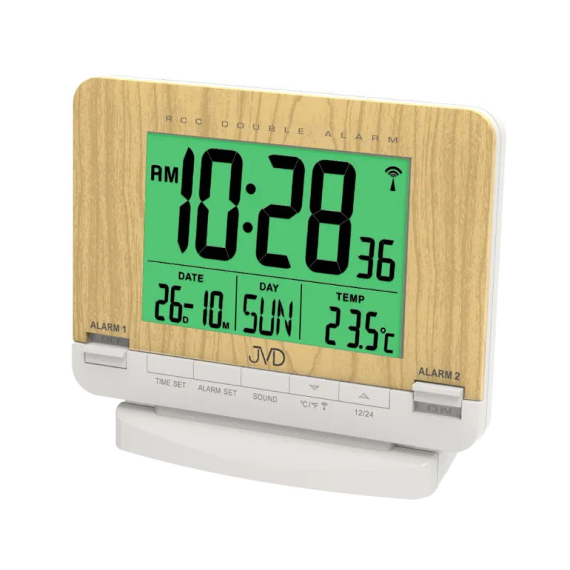 JVD Digitální rádiem řízený budík JVD bílý RB9242.1