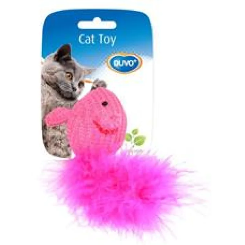 Hračka cat bavlna Myš s ocáskem Duvo+ 10 x 6 x 4 cm 1 ks