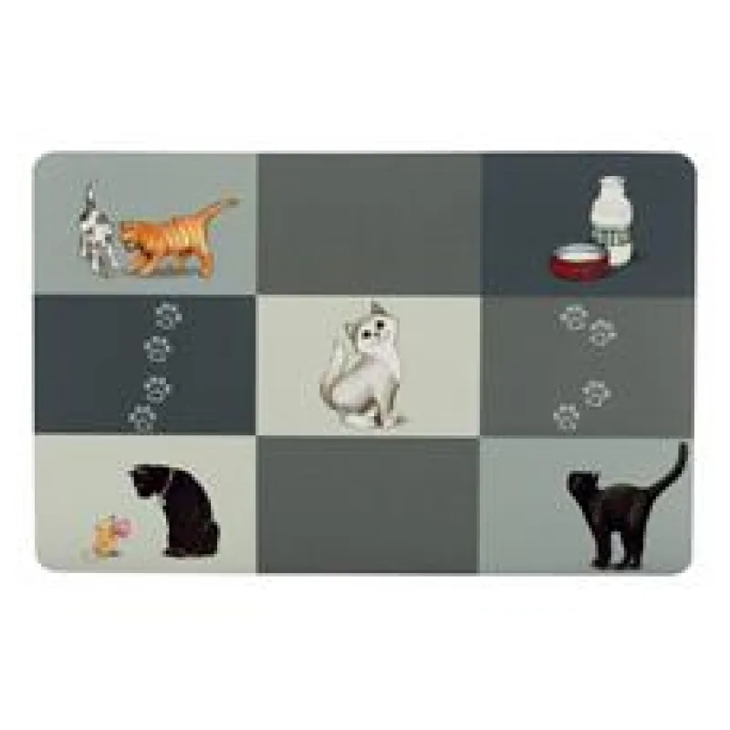 Prostírání Patchwork kočka 44 x 28 cm šedé