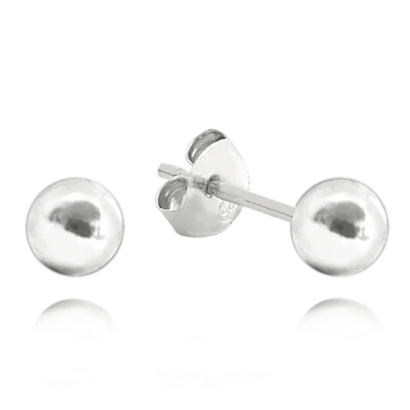 MINET Stříbrné náušnice KULIČKY 5 mm JMAN0031SE05