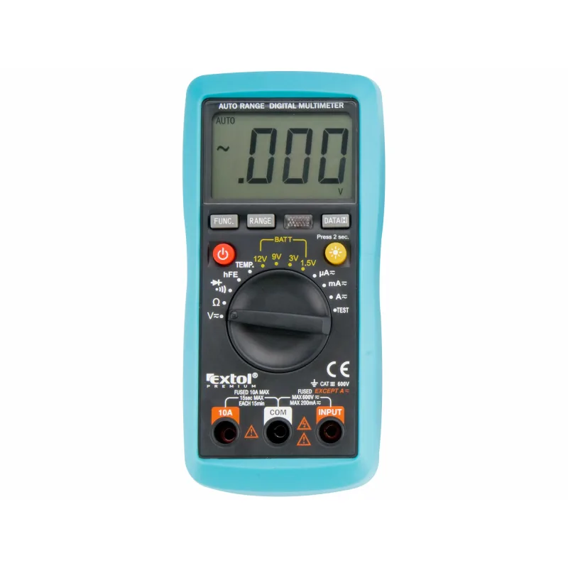 Multimeter digitálny s automatickou voľbou rozsahov, EXTOL PREMIUM