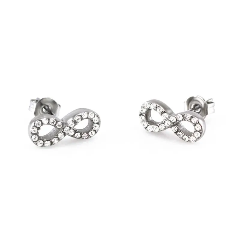 MPM Ocelové náušnice z chirurgické oceli Earrings 7758 - Silver