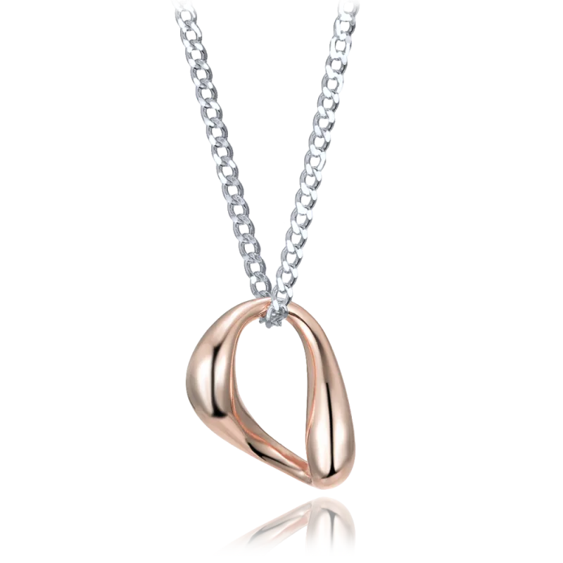 MINET Elegantní dvoubarevný stříbrný náhrdelník Ag 925/1000 11,90g JMAS0301RN70