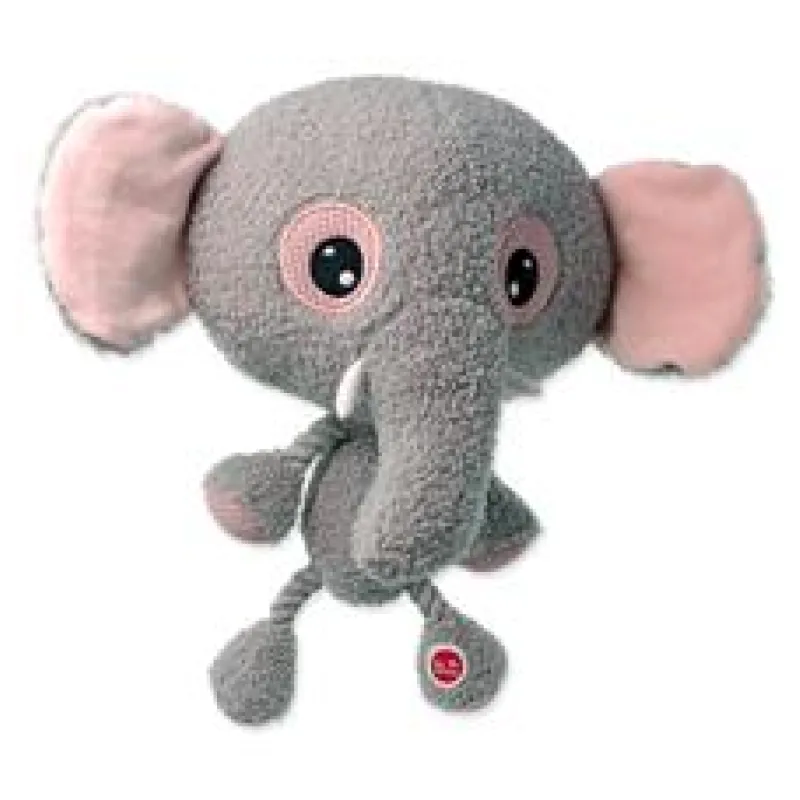 Hračka DOG FANTASY Big head slon plyšový pískací 30 cm