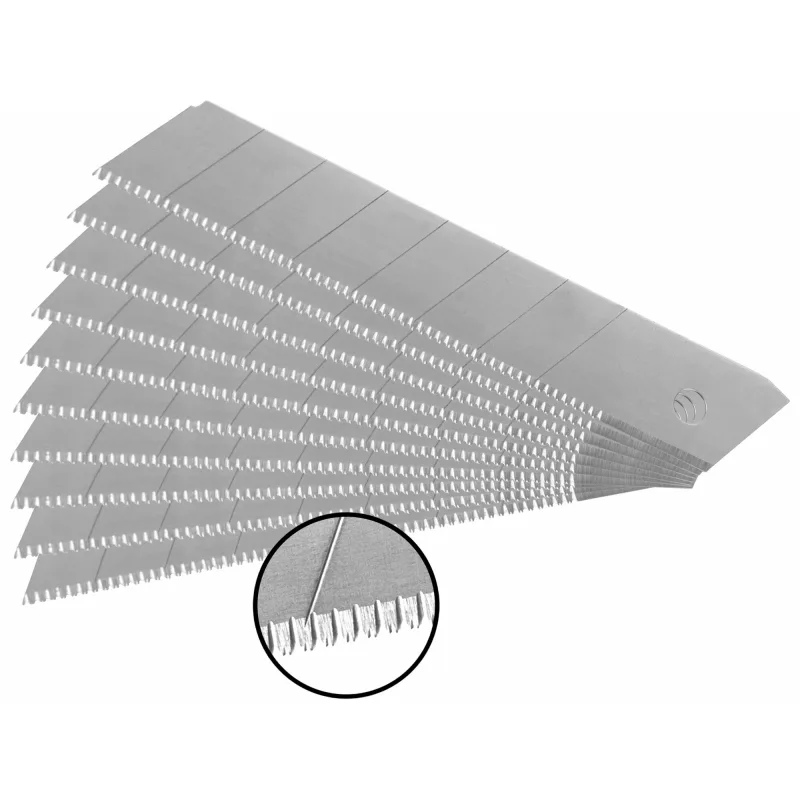 Brity do univerzálneho noža olamovacie so zúbkami, 10ks, 18x0,5mm, 7 segmentov, SK5, SK5, EXTOL PREM