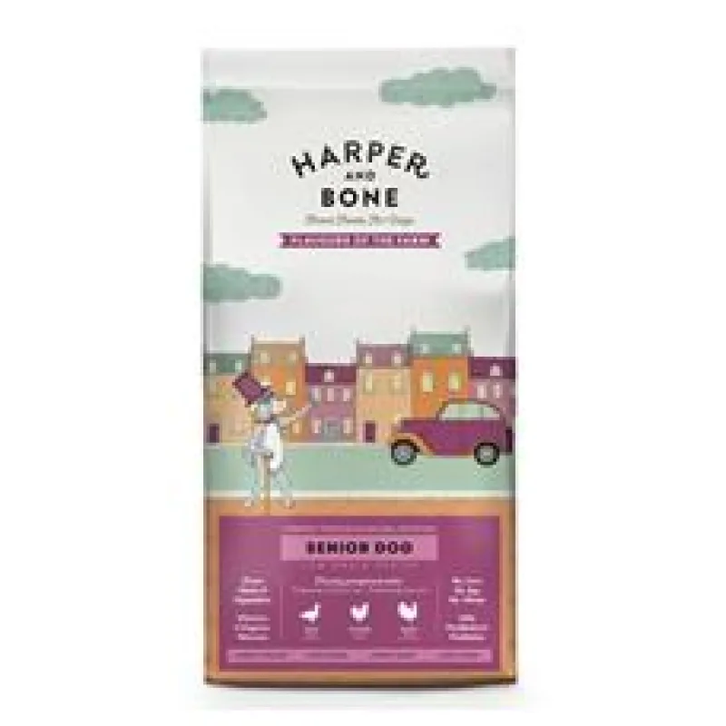 Harper and Bone Dog Senior Light příchutě farmy 2 x 12 kg + 2 kg ZDARMA