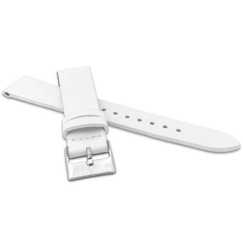 MINET Bílý řemínek z luxusní kůže Top Grain - 18 MSSUW18